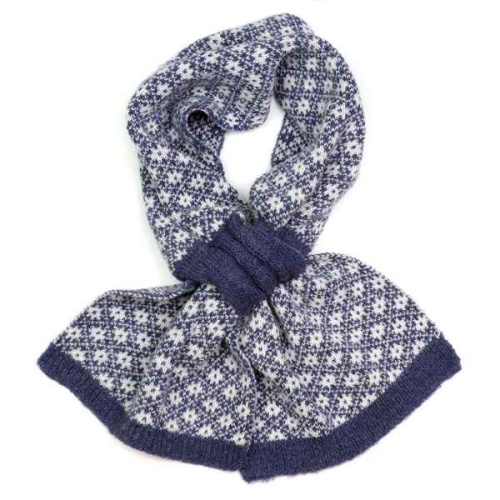 Navy & White Scandi Flower Pull Through Scarf by Peace of Mind